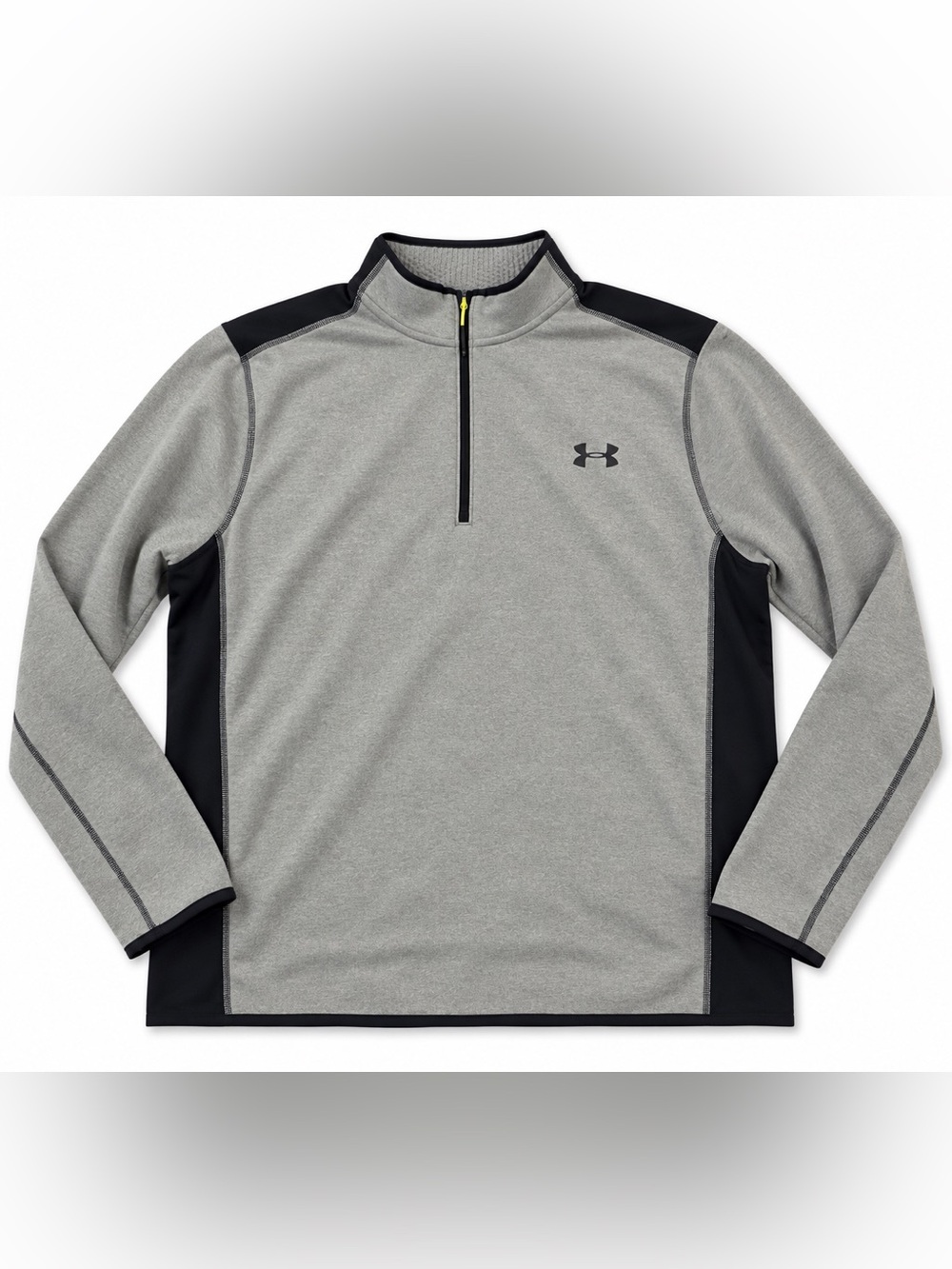 Under Armour ColdGear Men’s XL Gray Black 1/4 Zip Pullover Loose Fit